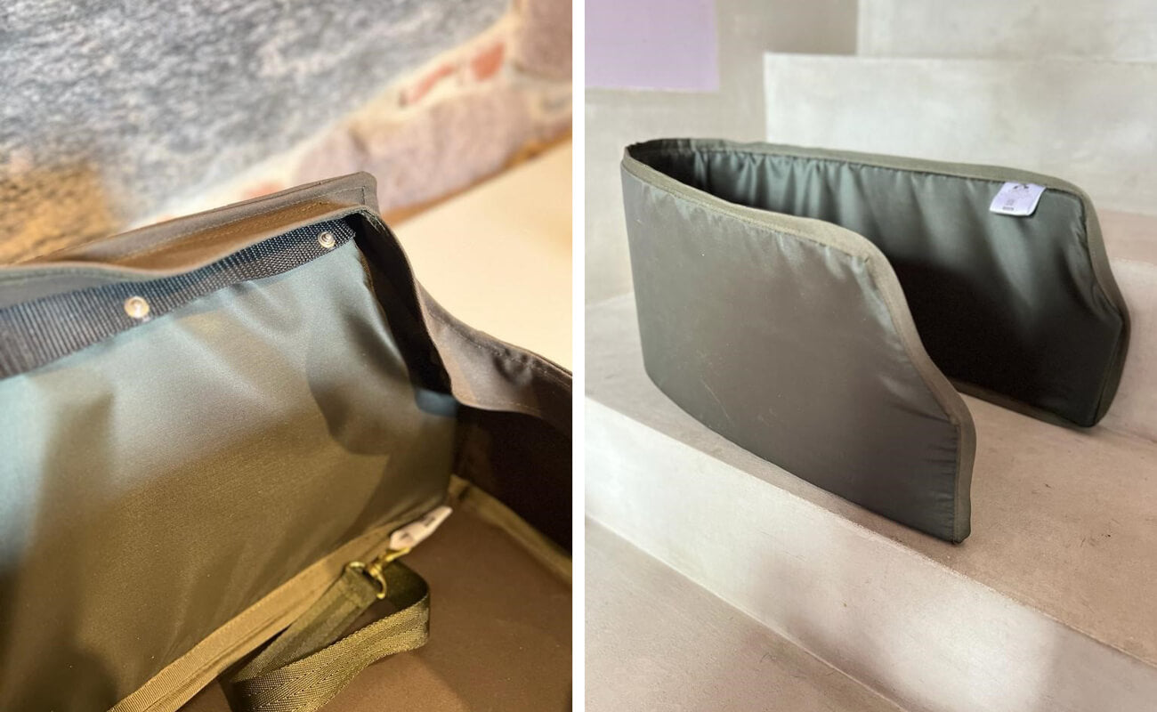 Seitenstabilisierung Gretas Hundetasche