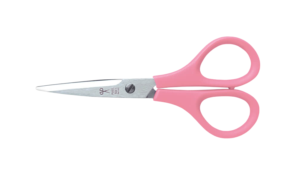 Hochwertige PAUL Pfotenschere in Rosa mit abgerundeter Spitze und Mikroverzahnung für sicheres Schneiden.