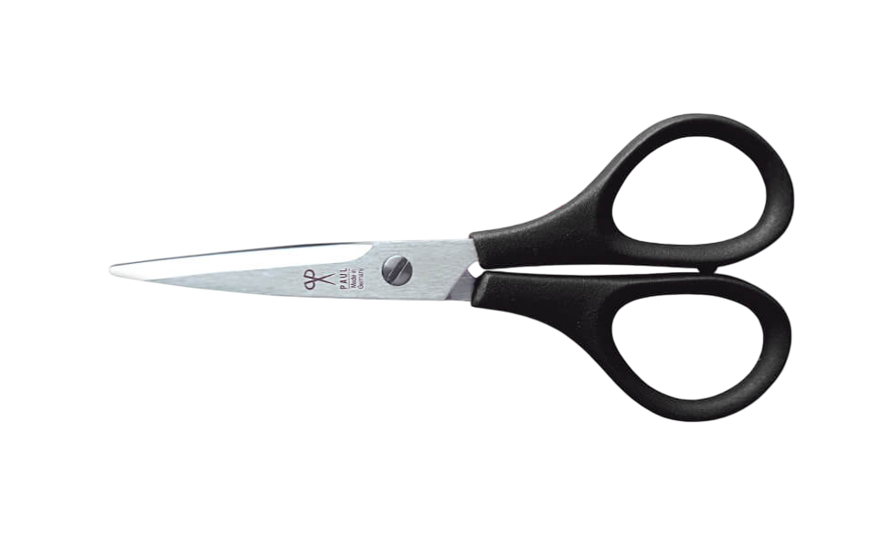 Hochwertige PAUL Pfotenschere in Schwarz mit abgerundeter Spitze und Mikroverzahnung für sicheres Schneiden.