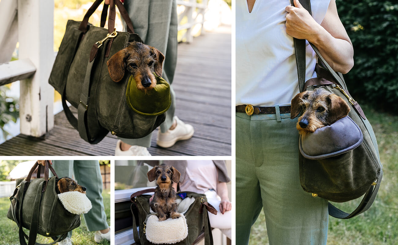 Greta's Luxury Suede Dog Bag