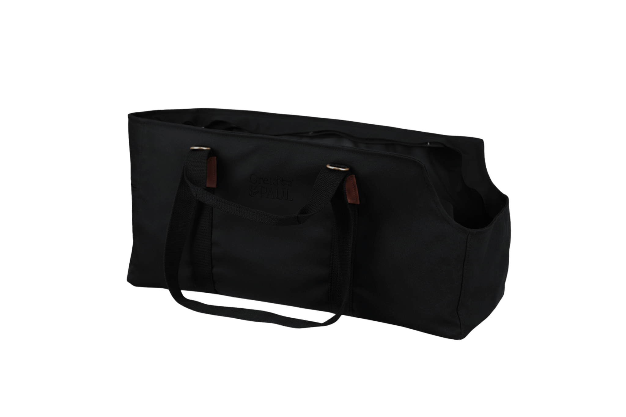 Greta & PAUL XL-Hundetasche Premium in Schwarz ohne Netz, ohne Inlay