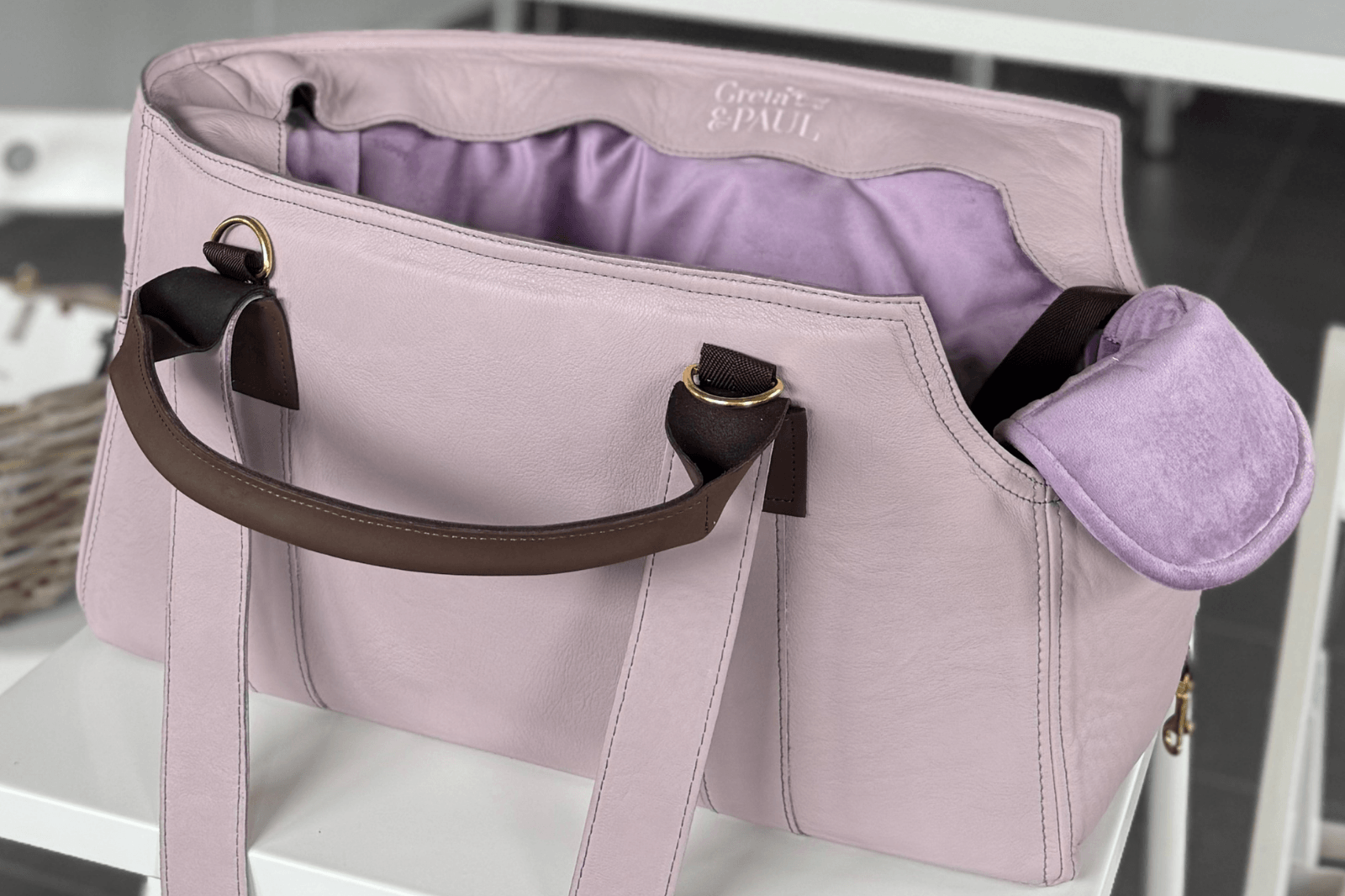 Gretas Luxus Leder-Hundetasche