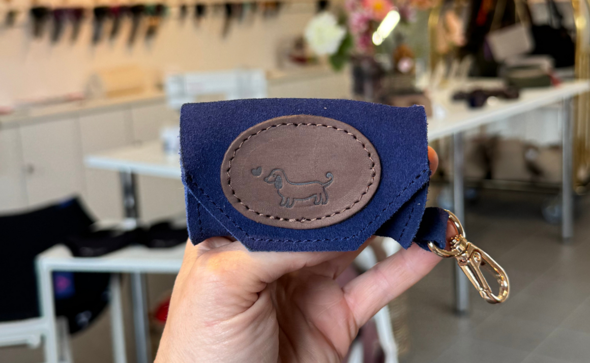 Greta's Luxury Suede Poop Bag Dispenser