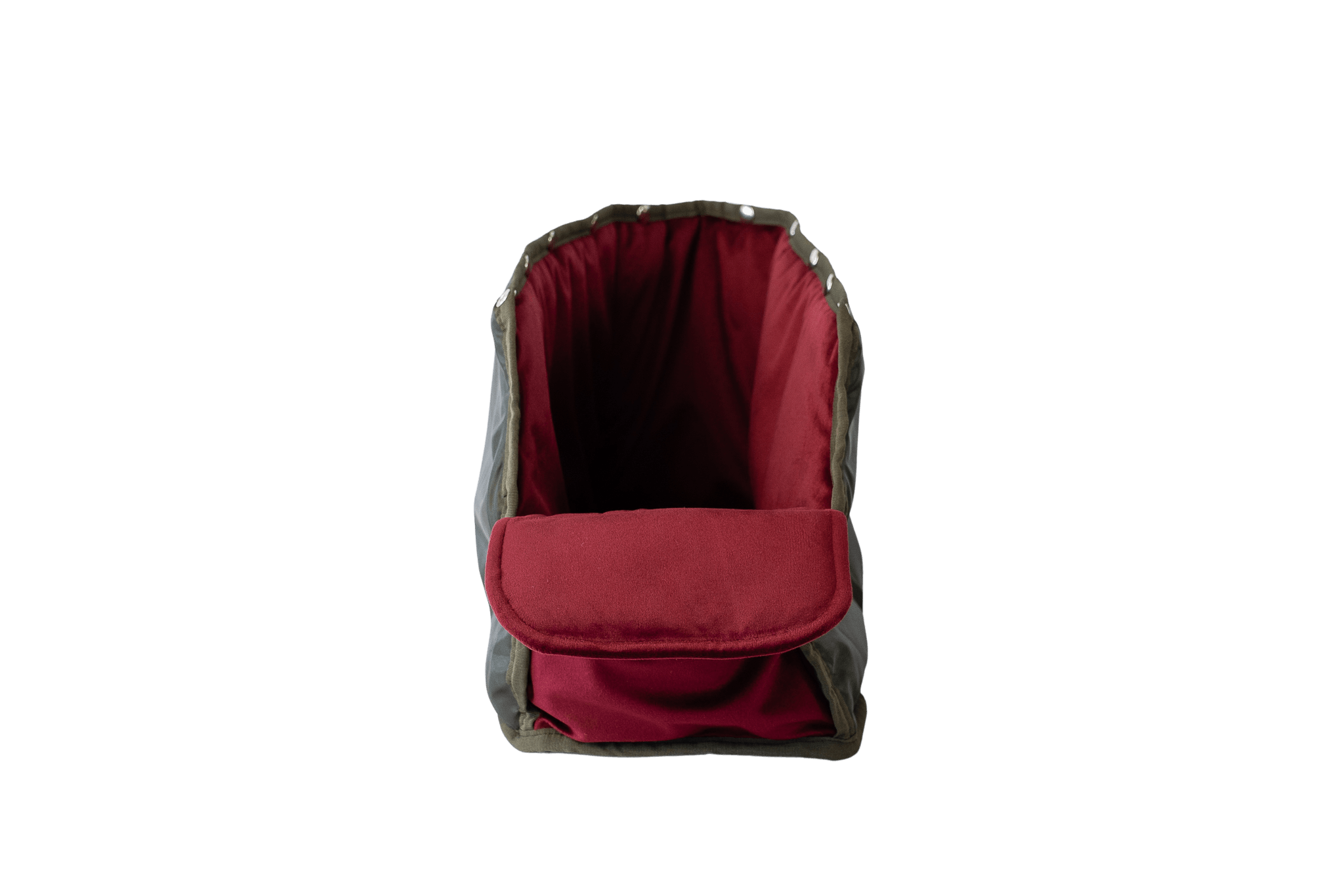 Wechselbares Samt-Inlay in Very-Berry für Greta's Premium-Hundetasche, einfach ausknöpfbar und pflegeleicht.
