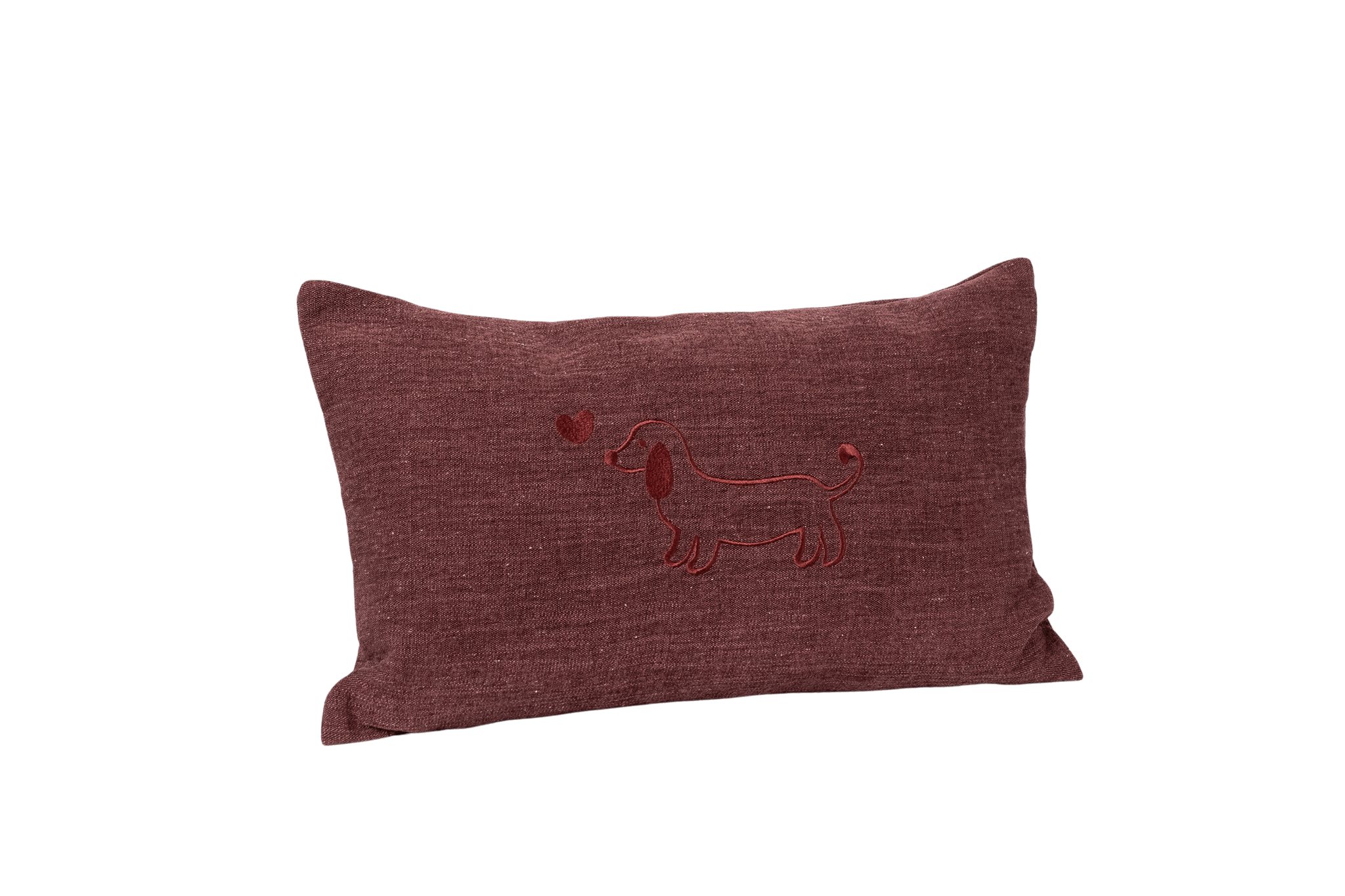 Greta & PAUL Leinen-Kissen in Lila, luftiges Kissen mit edler Optik, abnehmbarer und waschbarer Bezug, OEKO-TEX zertifiziert, inklusive passendem Füllkissen, handgefertigte Qualität