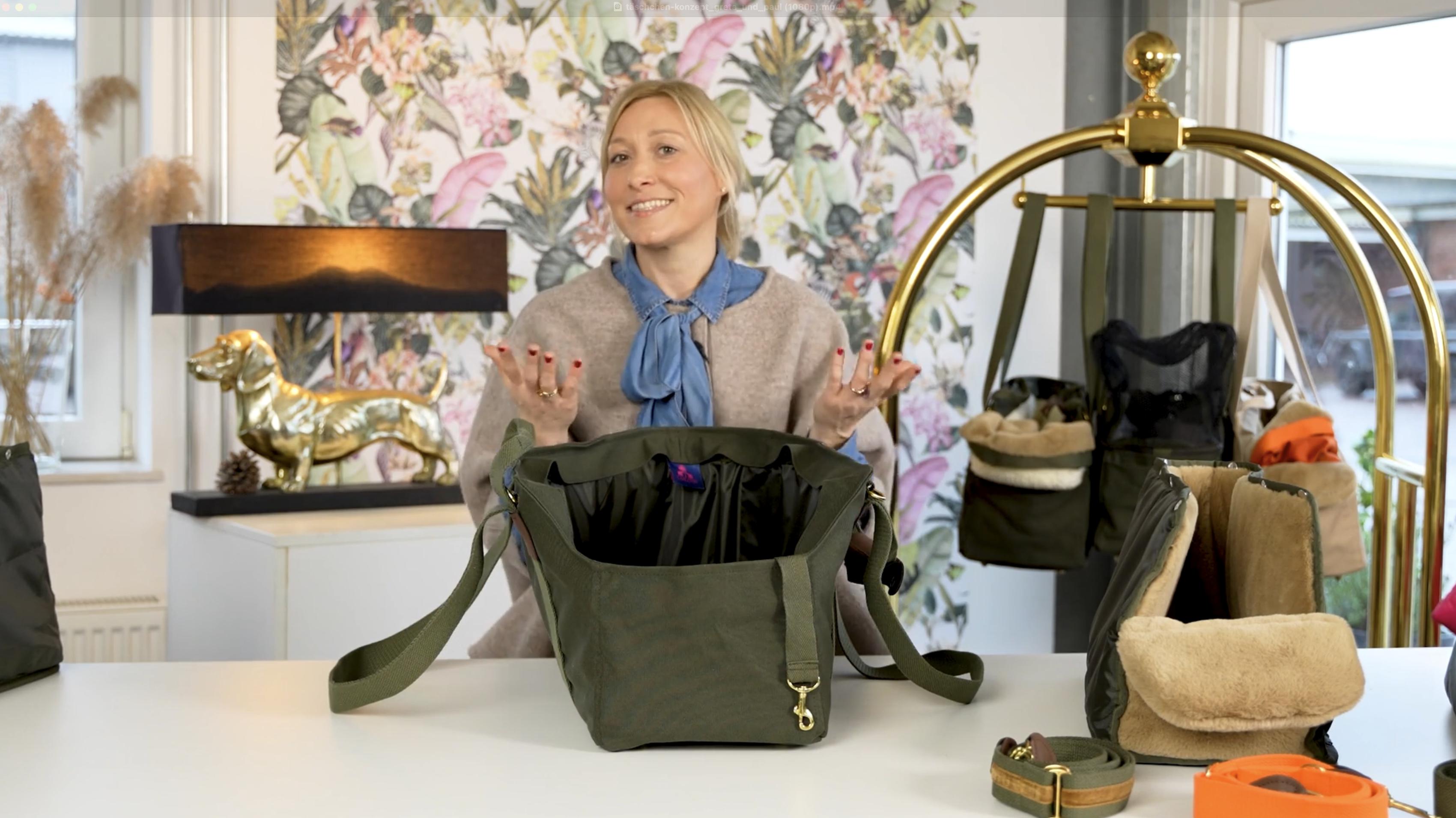 Julia erklärt im Video das Konzept von Gretas Hundetäschchen.