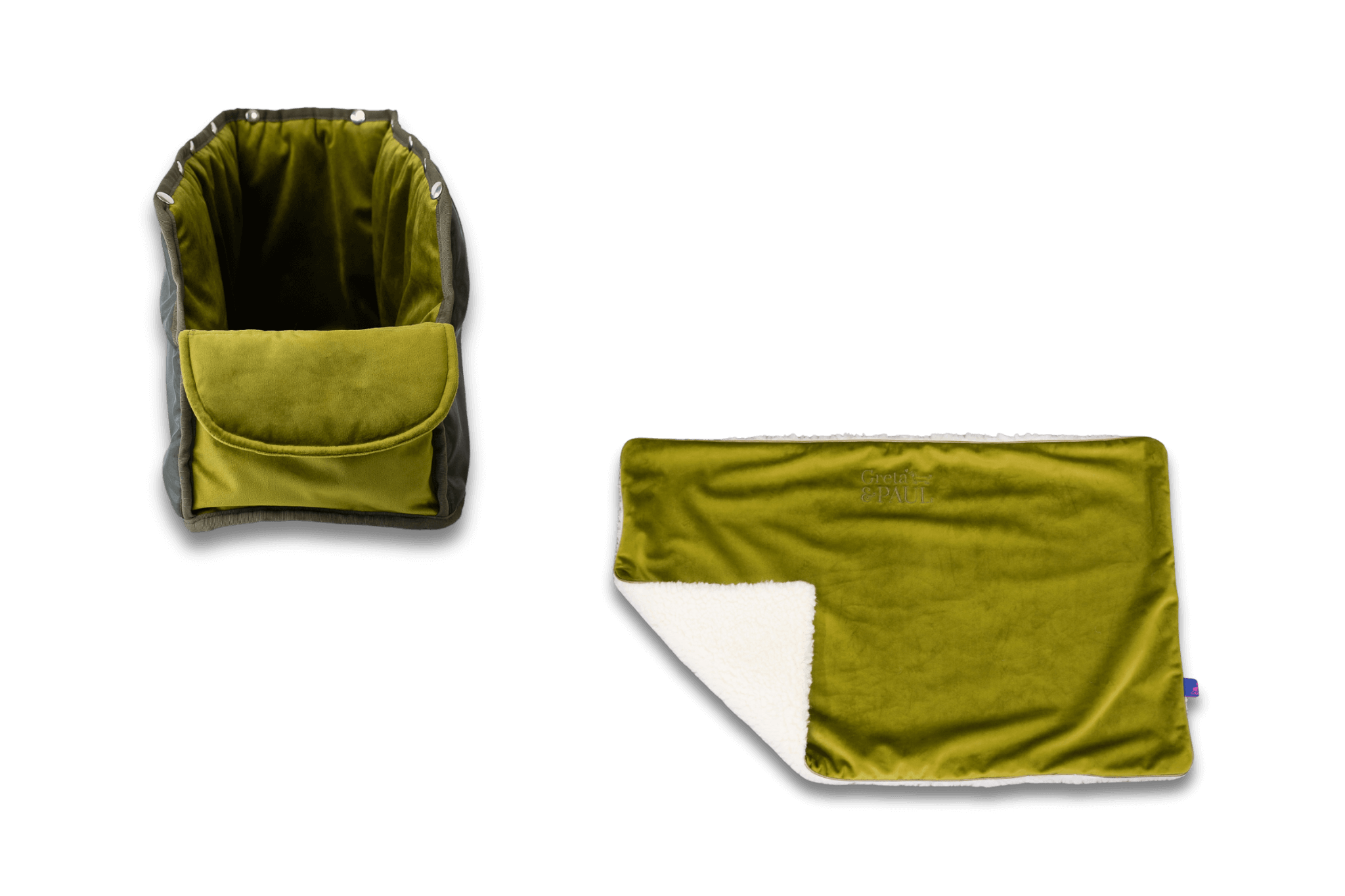 "Greta & PAUL" Samt-Inlay und Premium Hundedecke im Set