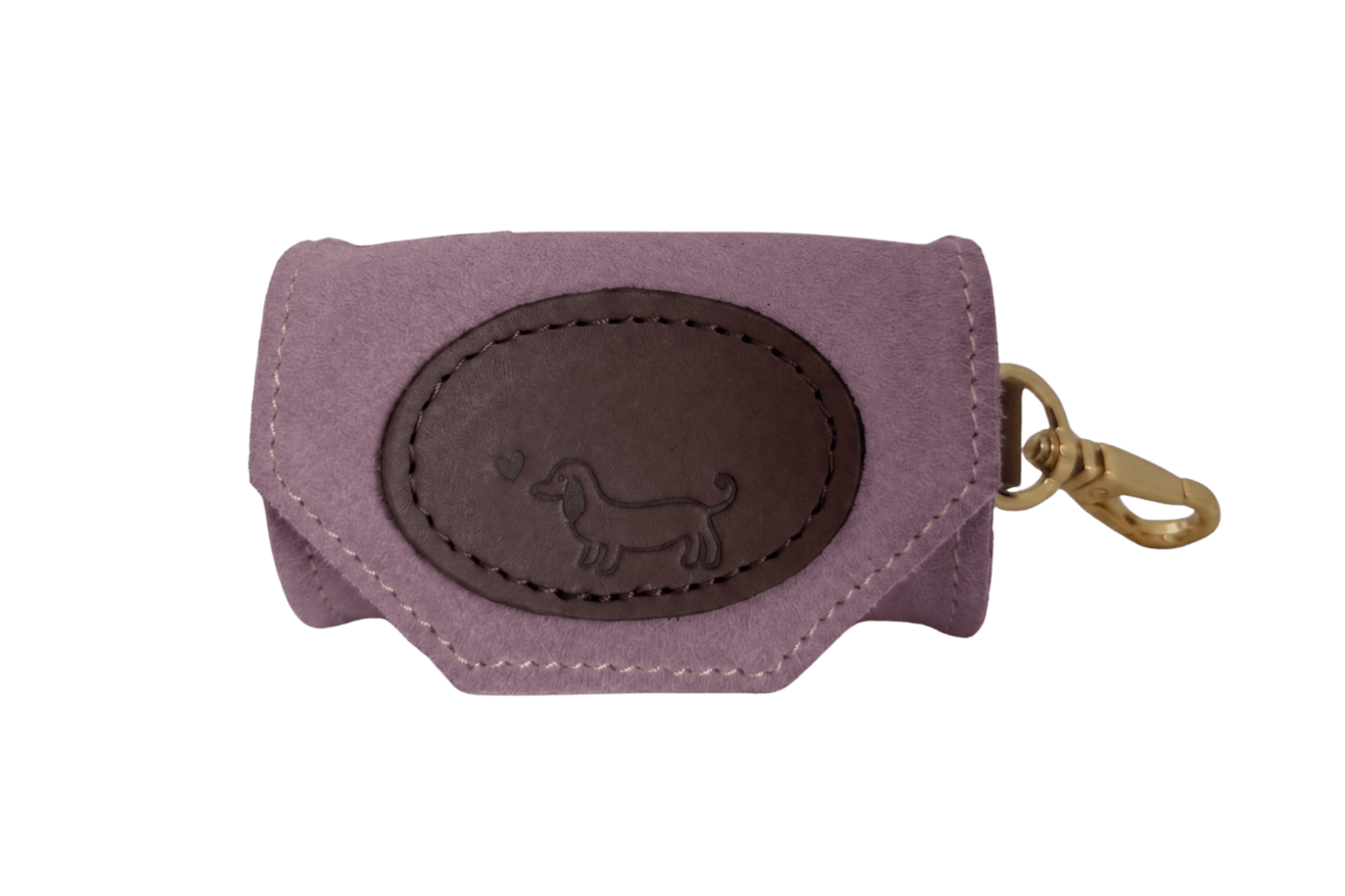 Gretas Luxus Wildleder Kotbeutelspender in Mauve